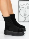 Ghete Dama cu Platforma 3AL78 BLACK | MEI