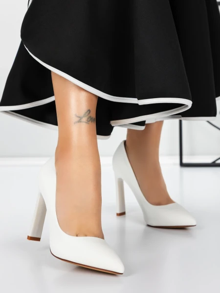 Vastag sarkú cipő 3DC36 Fehér » MeiShoes.ro