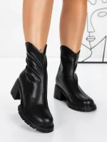 Tavaszi-őszi női csizma 3WL16 Fekete » MeiShoes.ro