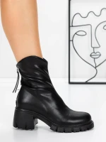 Tavaszi-őszi női csizma 3WL16 Fekete » MeiShoes.ro