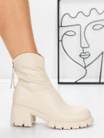Tavaszi-őszi női csizma 3WL16 Bézs » MeiShoes.ro