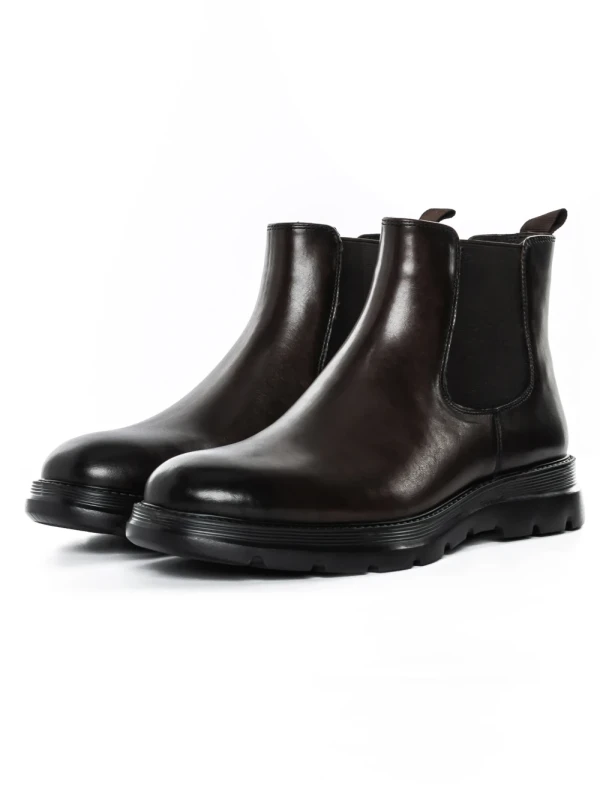 Ghete Barbati din piele naturala Z190330-1 COFFEE | ADVANCER