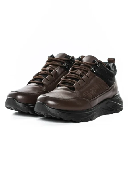 Ghete Barbati din piele naturala M35610 COFFEE | ADVANCER