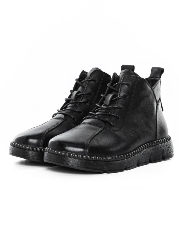 Ghete Dama din piele naturala 5512 BLACK | ADVANCER