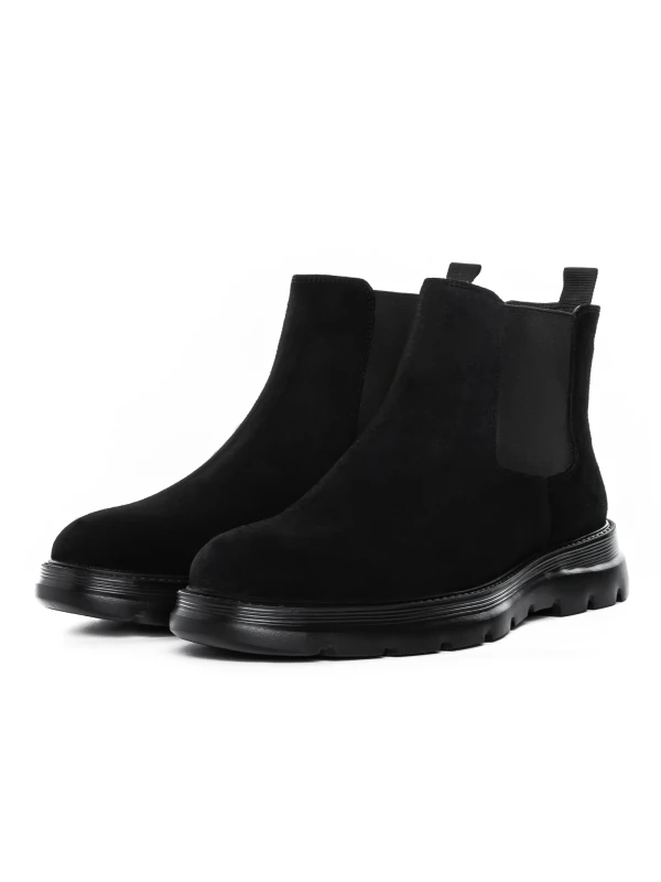 Férfi természetes bőr csizma Z190330 Fekete | Advancer » MeiShoes.ro