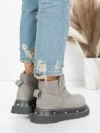 Ghete Dama din piele naturala 58W28 GREY | PANTOFUL