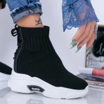 Női sportcipő platformmal WL132 Fekete (D01) Mei