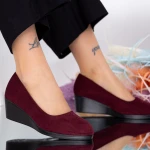 Női sarkú cipő és platform C91 Burgundia (D09) Fashion