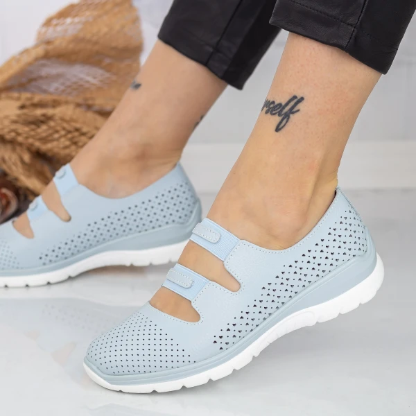 Női balerina cipő XH2067 Világoskék » MeiShoes.ro
