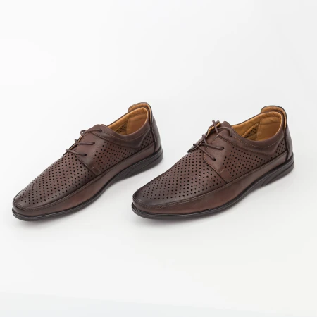 Elegáns férfi cipő L2172-4F1 Világosbarna » MeiShoes.ro