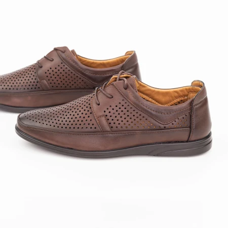 Elegáns férfi cipő L2172-4F1 Világosbarna » MeiShoes.ro