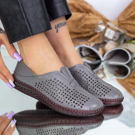 Női alkalmi cipő 7672-3 Szürke » MeiShoes.ro