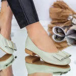 Női balerina cipő BBX2101 Zöld » MeiShoes.ro