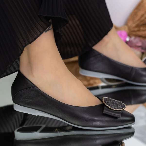 Női balerina cipő 6021 Fekete » MeiShoes.ro