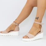 Női platform szandál LM358 Bézs » MeiShoes.ro