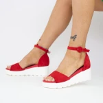 Női platform szandál LM358 Piros » MeiShoes.ro