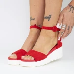 Női platform szandál LM358 Piros » MeiShoes.ro