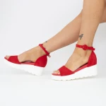 Női platform szandál LM358 Piros » MeiShoes.ro