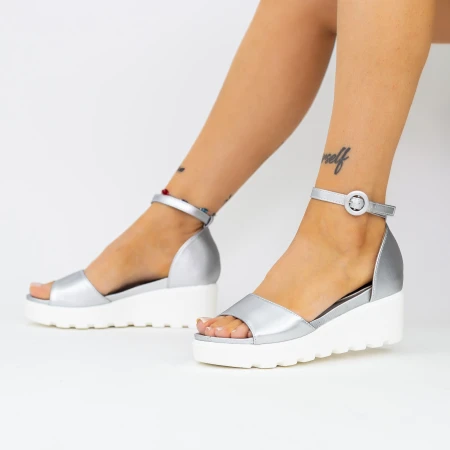 Női platform szandál LM358 Ezüst » MeiShoes.ro