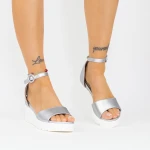 Női platform szandál LM358 Ezüst » MeiShoes.ro