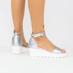 Női platform szandál LM358 Ezüst » MeiShoes.ro