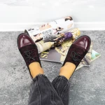 Női alkalmi cipő 2BQ1 Burgundia » MeiShoes.ro