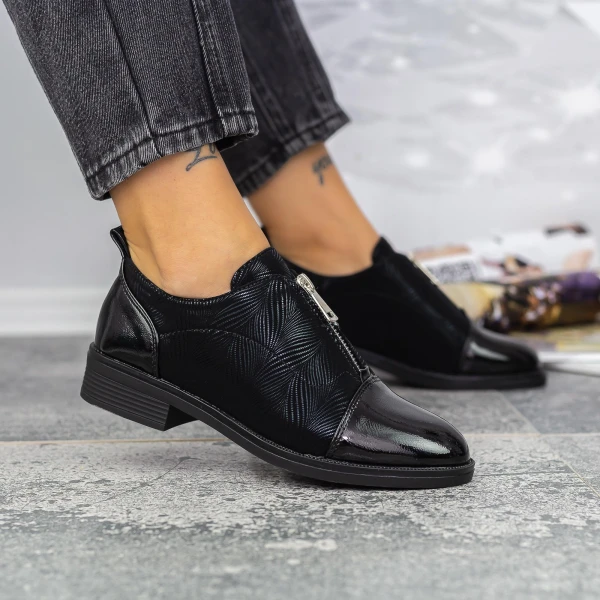 Női alkalmi cipő 2BQ2 Fekete » MeiShoes.ro