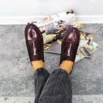 Női alkalmi cipő 2BQ2 Burgundia » MeiShoes.ro