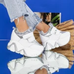 Női sportcipő platformmal 2W251 Ezüst » MeiShoes.ro