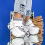 Női sportcipő platformmal 2W251 Ezüst » MeiShoes.ro