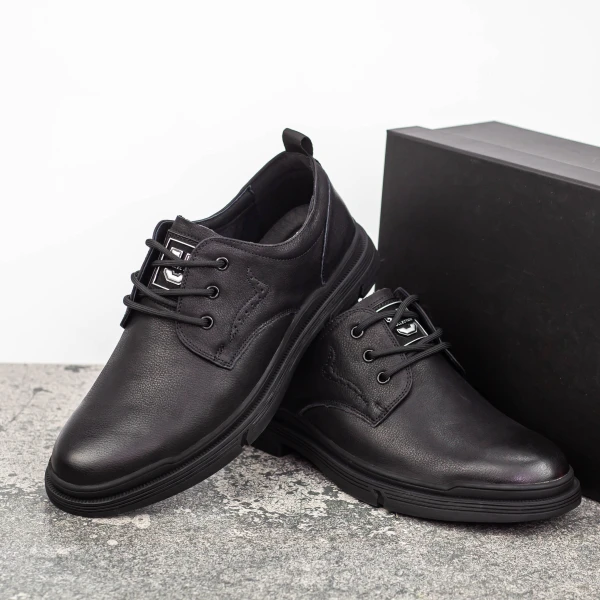 Elegáns férfi cipő 806003 Fekete » MeiShoes.ro