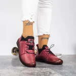 Női alkalmi cipő 2051 Burgundia » MeiShoes.ro