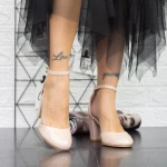 Vastag sarkú cipő 2YXD50 Bézs » MeiShoes.ro