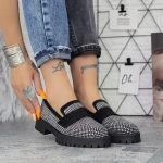 Női alkalmi cipő 2BQ9 Fekete » MeiShoes.ro