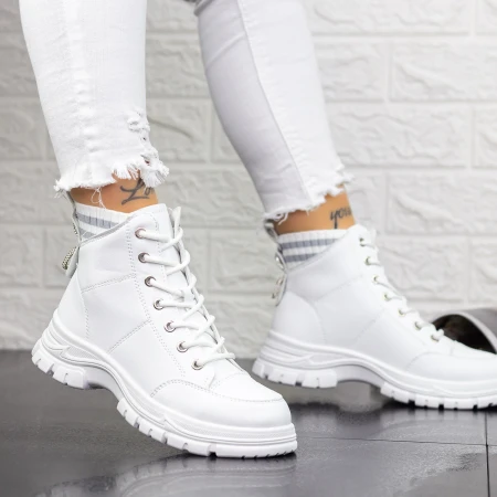 Női bakancs 2N18 Fehér » MeiShoes.ro
