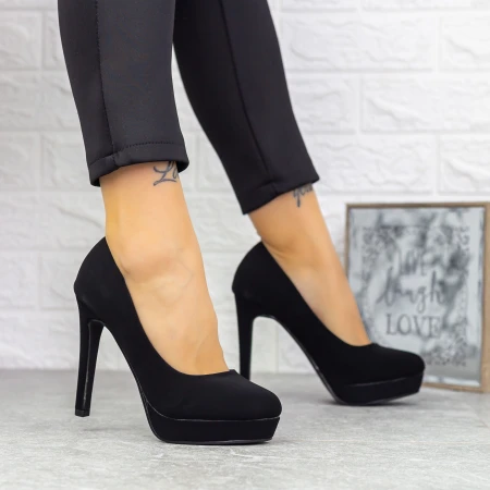 Női sarkú cipő és platform 2YXD32 Fekete » MeiShoes.ro