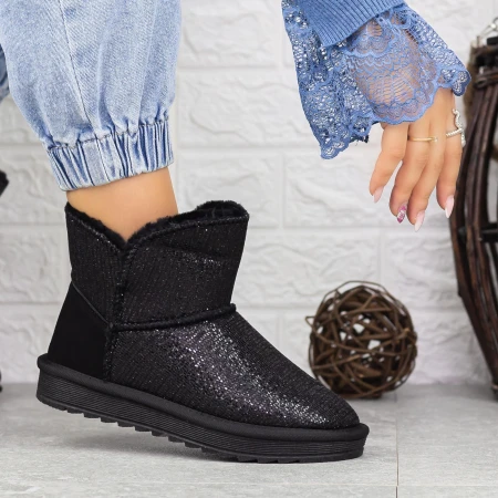 Női bakancs 2N1 Fekete » MeiShoes.ro