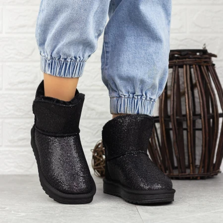 Női bakancs 2N1 Fekete » MeiShoes.ro