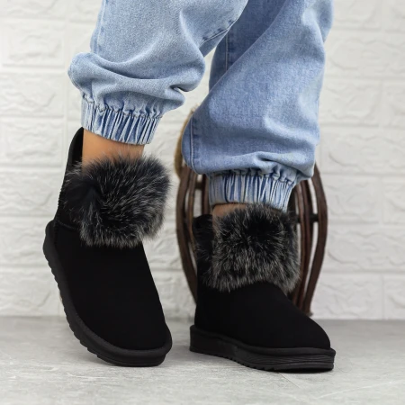 Női bakancs 2N3 Fekete-Szürke » MeiShoes.ro