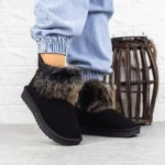 Női bakancs 2N3 Fekete-Világosbarna » MeiShoes.ro