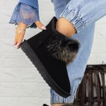 Női bakancs 2N3 Fekete-Világosbarna » MeiShoes.ro