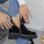 Női platform bakancs 2MX383A Fekete » MeiShoes.ro