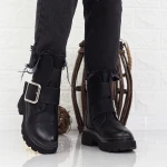 Női platform bakancs 2MX383 Fekete » MeiShoes.ro