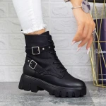 Női platform bakancs 2MX519 Fekete » MeiShoes.ro