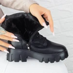 Női platform bakancs 2MX519 Fekete » MeiShoes.ro