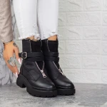 Női platform bakancs 2MX513 Fekete » MeiShoes.ro