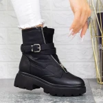Női platform bakancs 2MX513 Fekete » MeiShoes.ro