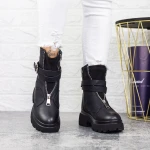 Női platform bakancs 2MX513 Fekete » MeiShoes.ro
