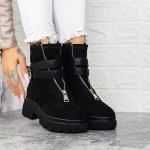 Női platform bakancs 2MX513A Fekete » MeiShoes.ro