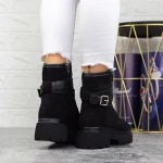 Női platform bakancs 2MX513A Fekete » MeiShoes.ro